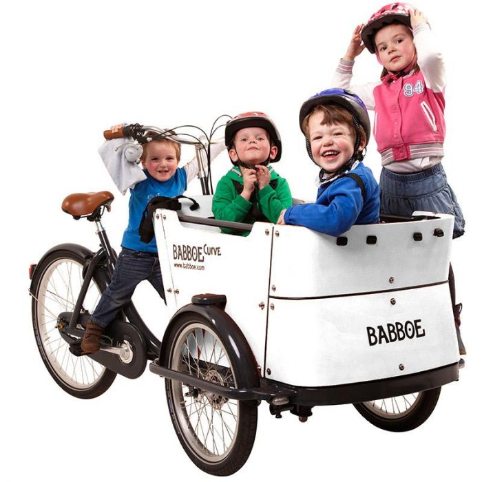 bicicleta carga con niños